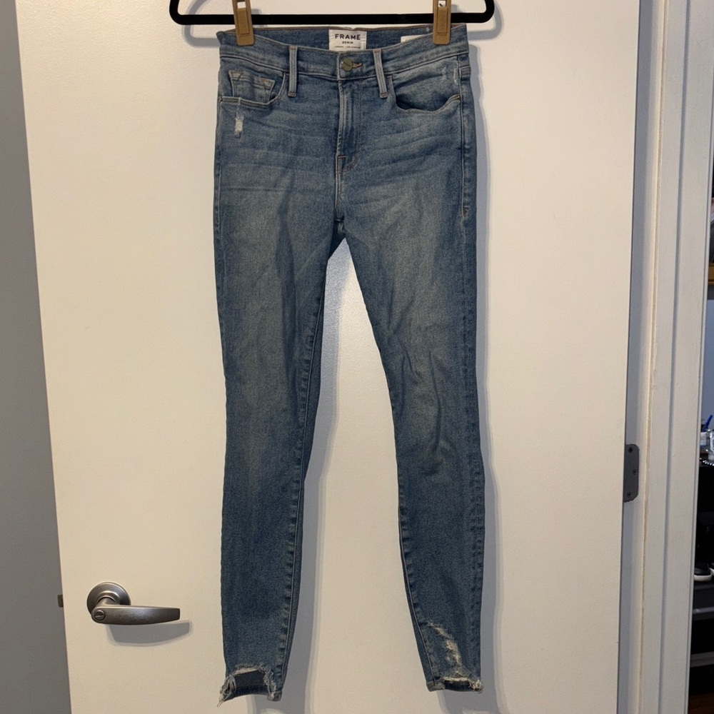 Frame Denim Light Blue Skinny Jeans
